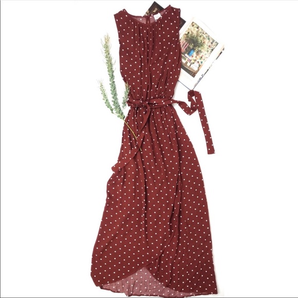 a new day Dresses & Skirts - A new day Polka dot wrap maxi dress